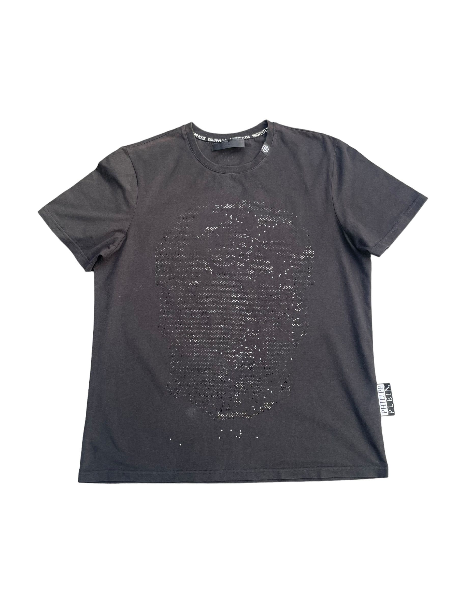 Designer Philipp Plein Skull Beads Design Tshirt Size US L / EU 52-54 / 3 - 1 Thumbnail