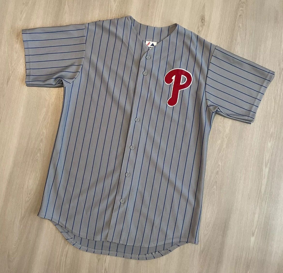 Majestic × Vintage Vintage Majestic Philadelphia Phillies Jersey Gray Mens Med Size US M / EU 48-50 / 2 - 1 Thumbnail