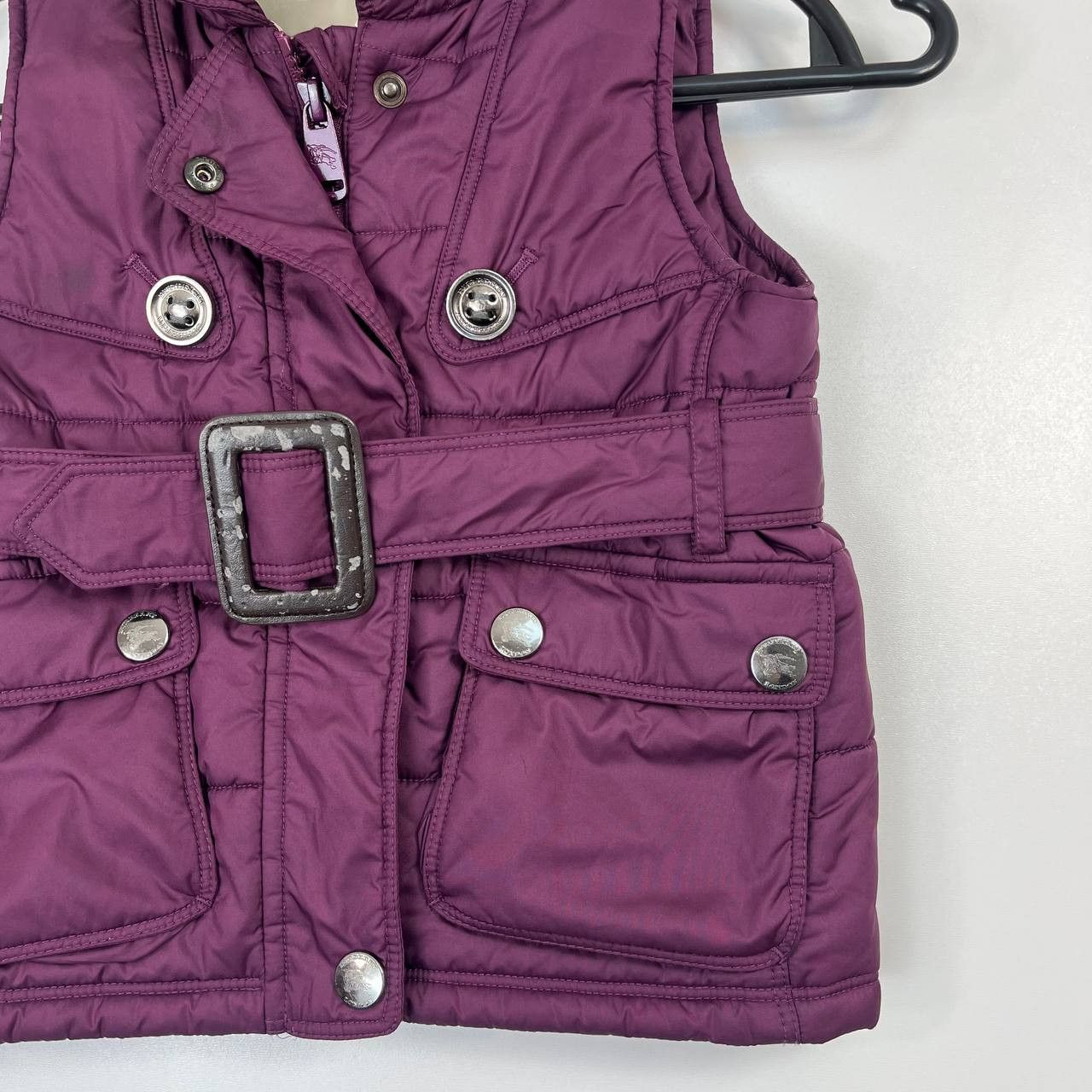 Burberry Burberry Quilted Puffer Vest Burgundy Belted Nova Check Size XXS / US 00 / IT 34 - 3 Thumbnail