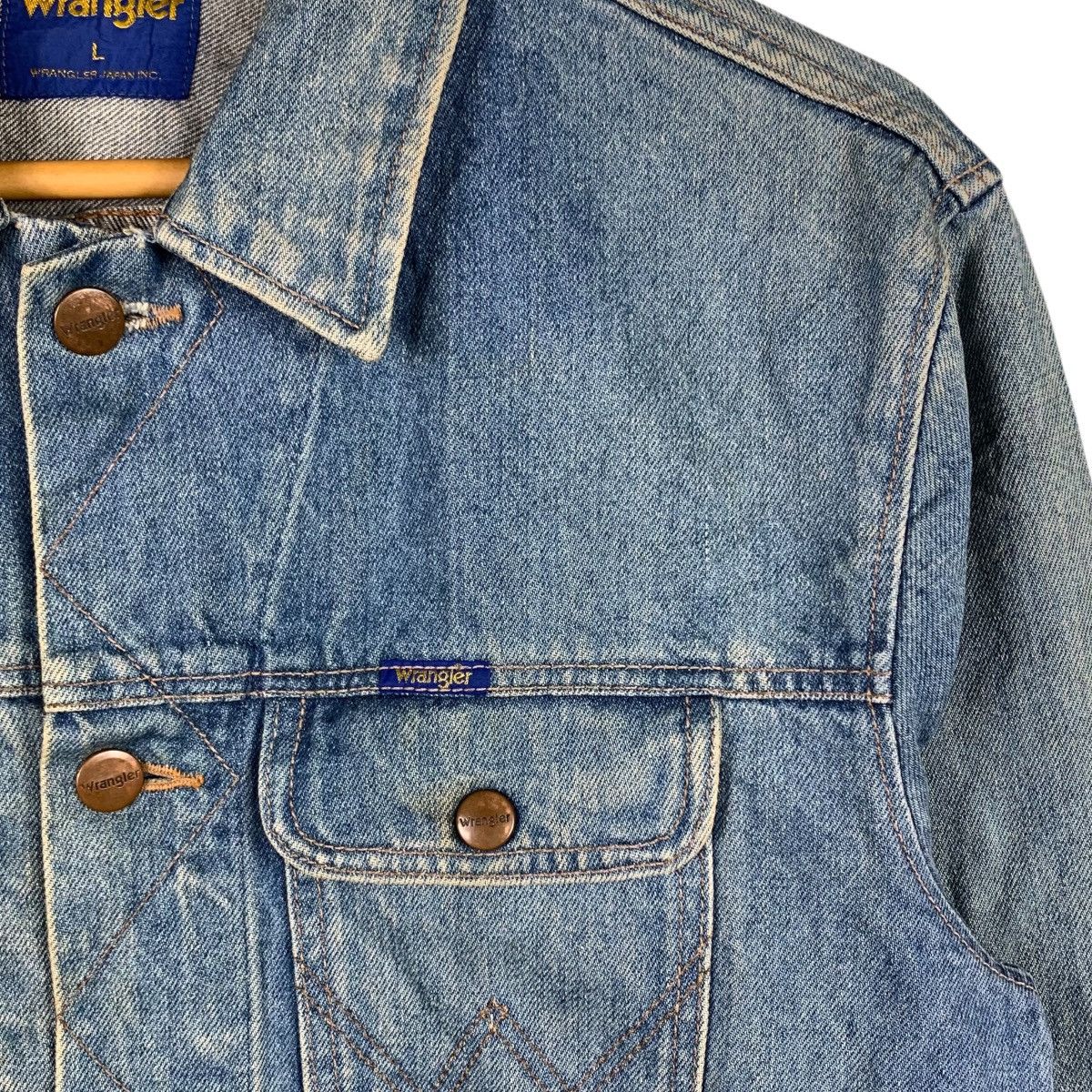 Japanese Brand Vintage 90s WRANGLER Japanese Brand Denim Jeans Jacket Size US L / EU 52-54 / 3 - 4 Thumbnail