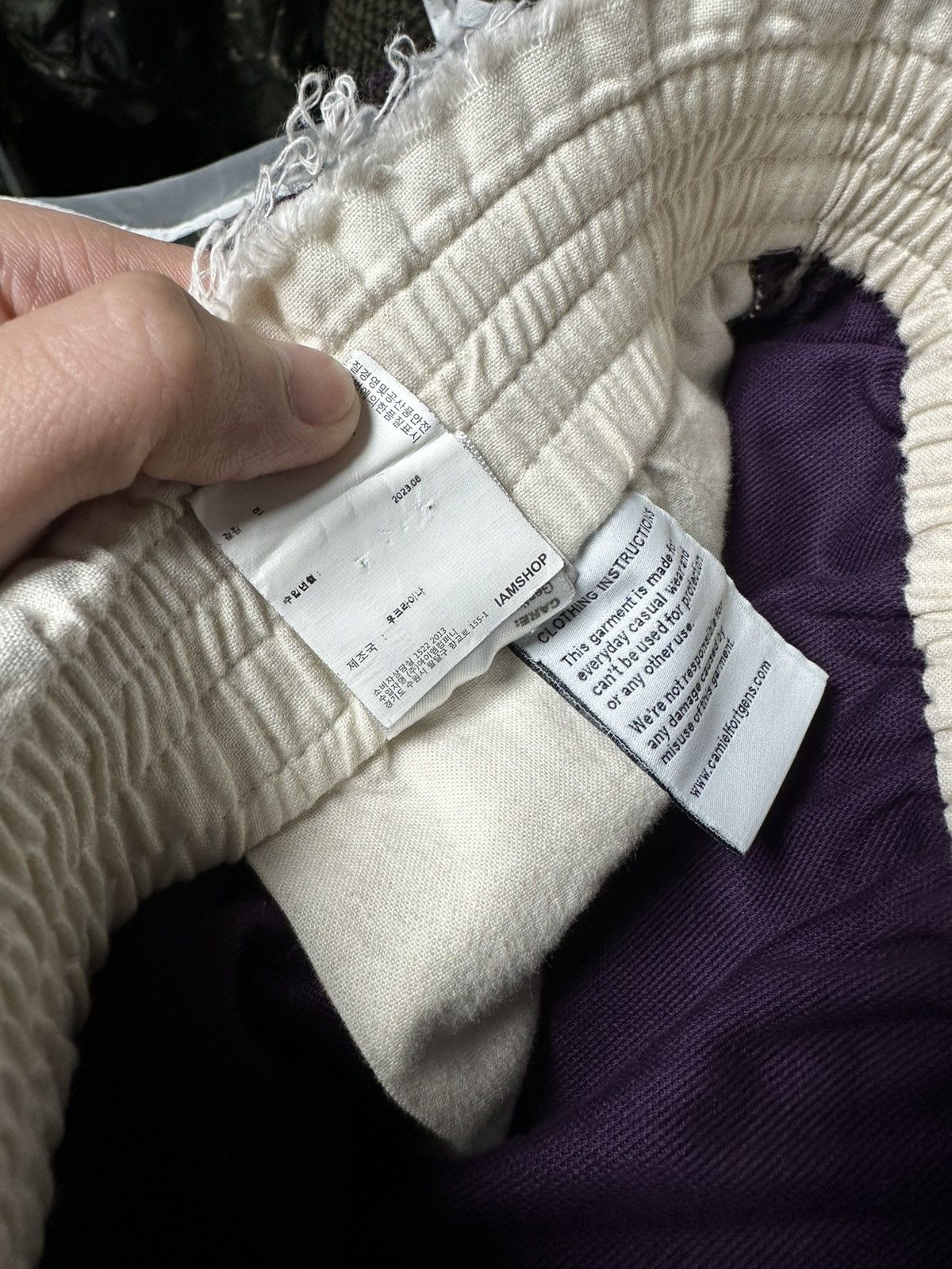 Camiel Fortgens Camiel Fortgens 23FW Piping Velvet Sweat Pants Size US 31 - 7 Thumbnail
