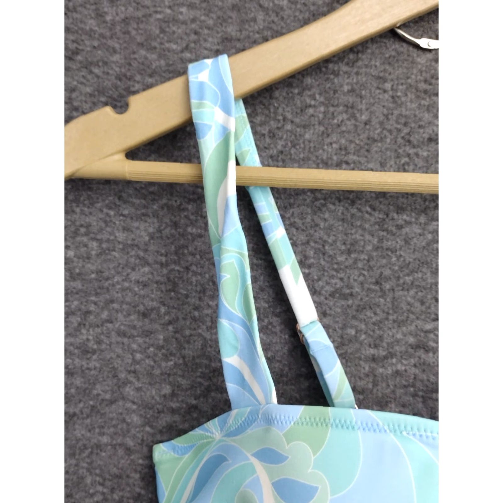 Vintage Shade & Shore Top Shirt Women Blue Floral Print 34DD Bralette Lift Square Neck Adjustable Strap 34DD Womens Beach Vintage No Size XXS / US 00 / IT 34 - 7 Thumbnail