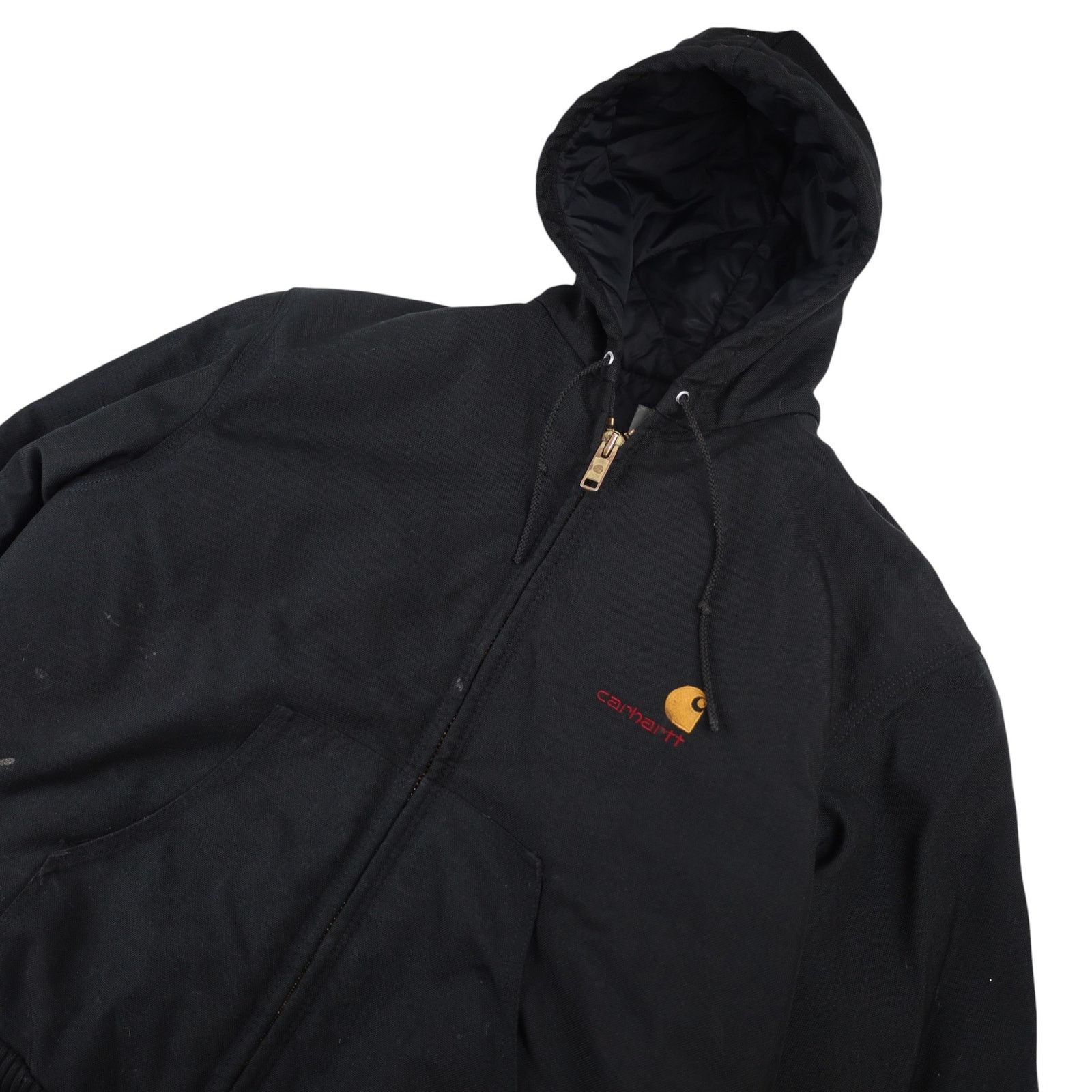Carhartt × Vintage Vintage Carhartt Spellout Canvas Quilted Work Jacket Size US L / EU 52-54 / 3 - 2 Thumbnail
