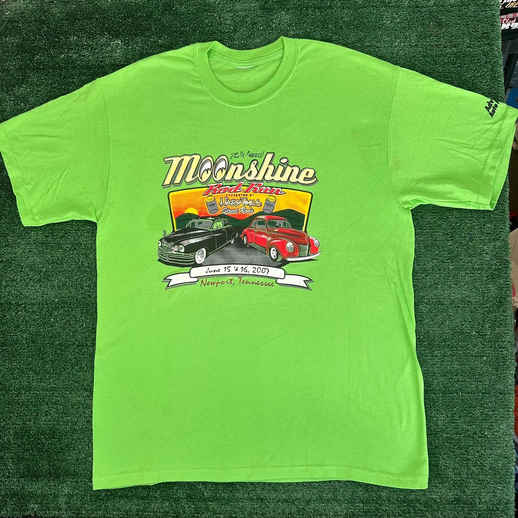 Vintage Vintage Y2K Moonshine Rod Run Car Show T-Shirt Green L Class Size US L / EU 52-54 / 3 - 1 Thumbnail