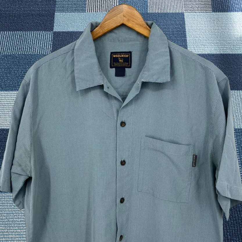 Vintage Woolrich Button-Up Shirt Men 2XL Blue Check Pocket Short Sleeve Shirt Size US XXL / EU 58 / 5 - 1 Thumbnail