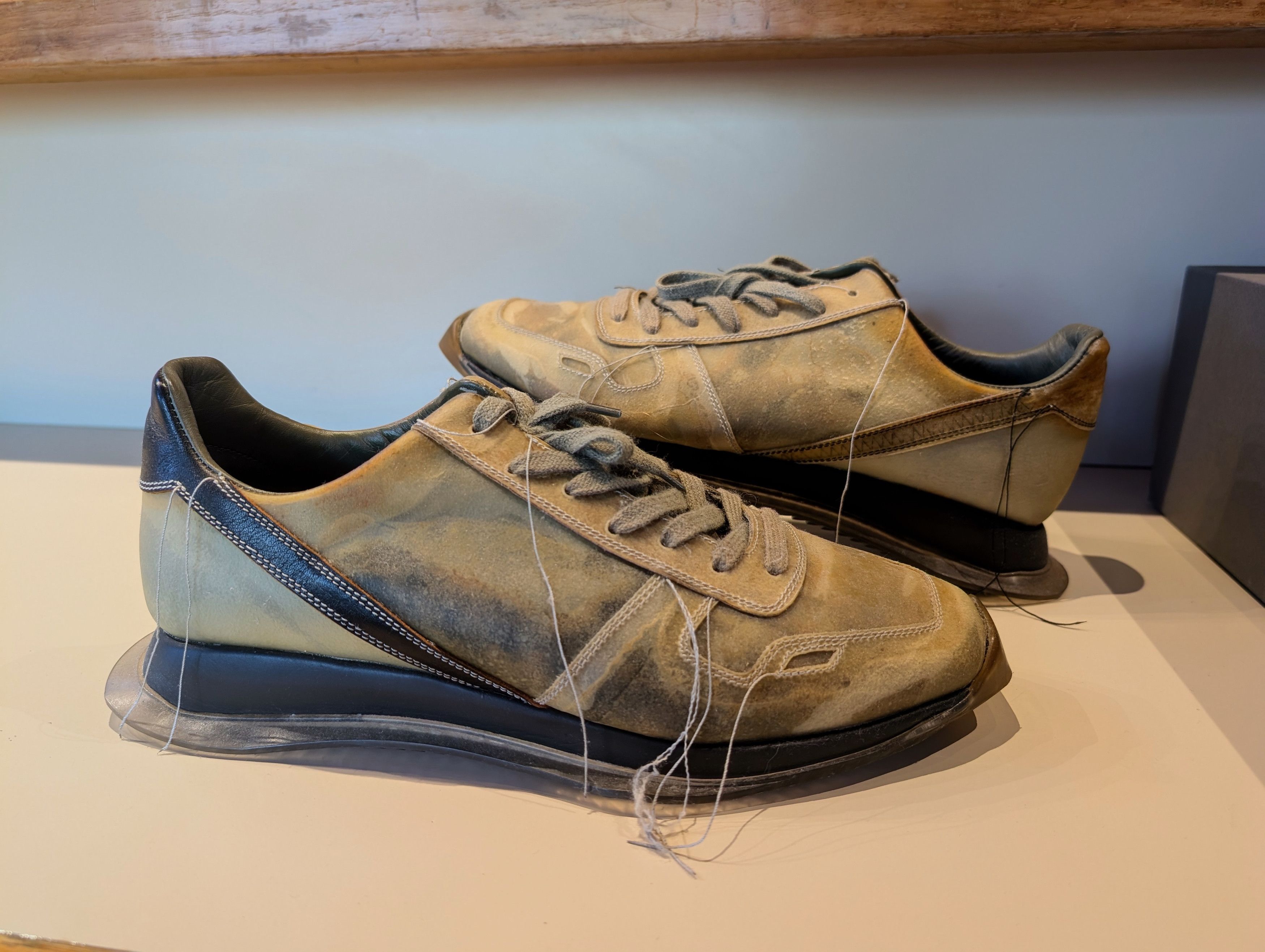 Rick Owens RICK OWENS TRANSPARENT LEATHER BABEL SWAMP RUNNER Size US 11 / EU 44 - 1 Thumbnail