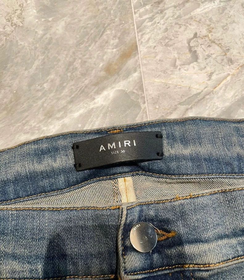 Amiri Amiri velvet patchwork mx2 blue jeans Size US 36 / EU 52 - 2 Thumbnail