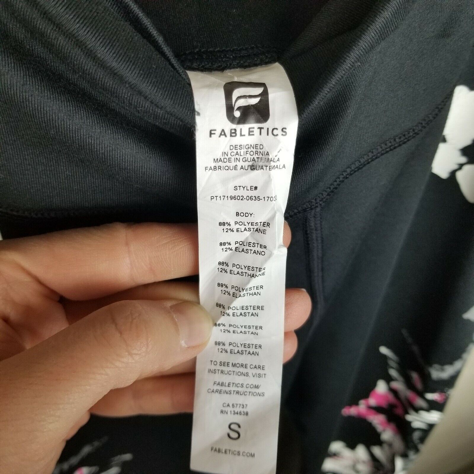 Fabletics Fabletics Womens Floral Leggings Sz S Stretch Yoga Athletic Size 26" / US 2 / IT 38 - 4 Thumbnail