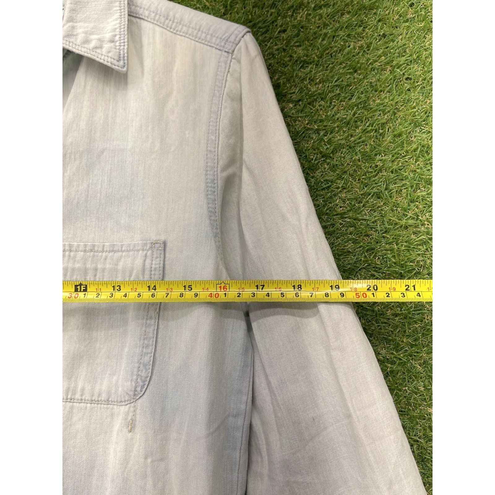 Madewell Madewell Chambray Pastime Romper Women’s Romper Denim Blue Button Shirt Size S Size S / US 4 / IT 40 - 3 Thumbnail