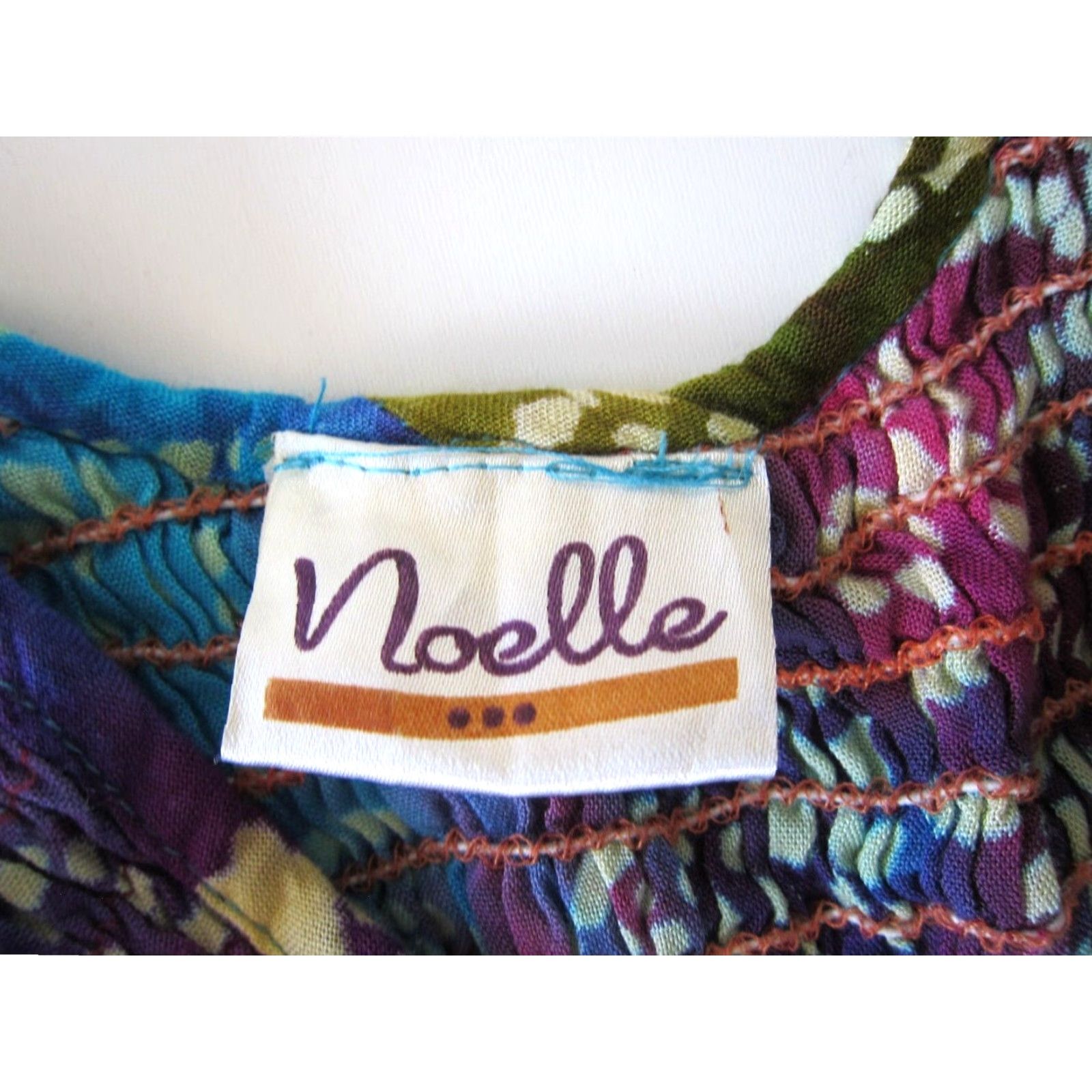 Vintage VINTAGE Noelle Dress Tank Sun Dress Sleeveless 100% Rayon Floral Tie Dye Green Blue Purple Small Womens Size S / US 4 / IT 40 - 4 Thumbnail