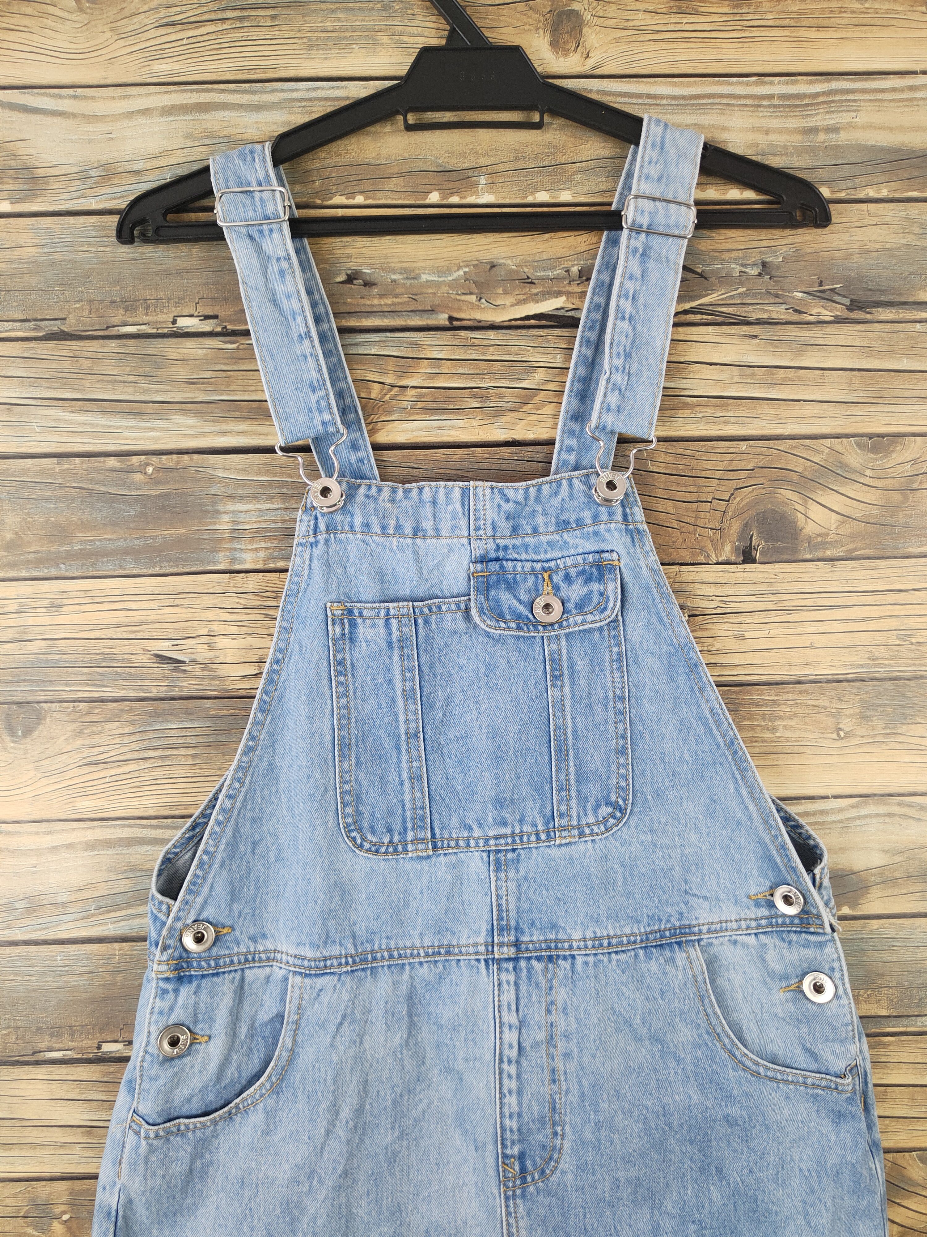 Japanese Brand × Vintage Vintage Japanese Brand Light Blue Denim Skirt Jumpsuits Size 33" - 2 Thumbnail