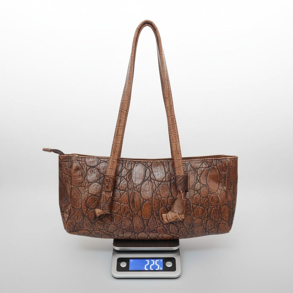 Handmade Hand Made Brown Embossed 100% Leather Women's Shoulder Bag Size ONE SIZE - 3 Thumbnail