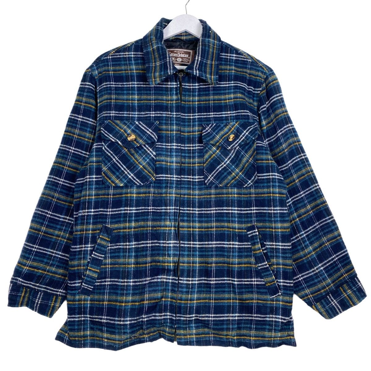 Japanese Brand × Vintage 💥GARAM DEBUTANT TARTAN WORKER RETRO JACKET Size US M / EU 48-50 / 2 - 1 Thumbnail
