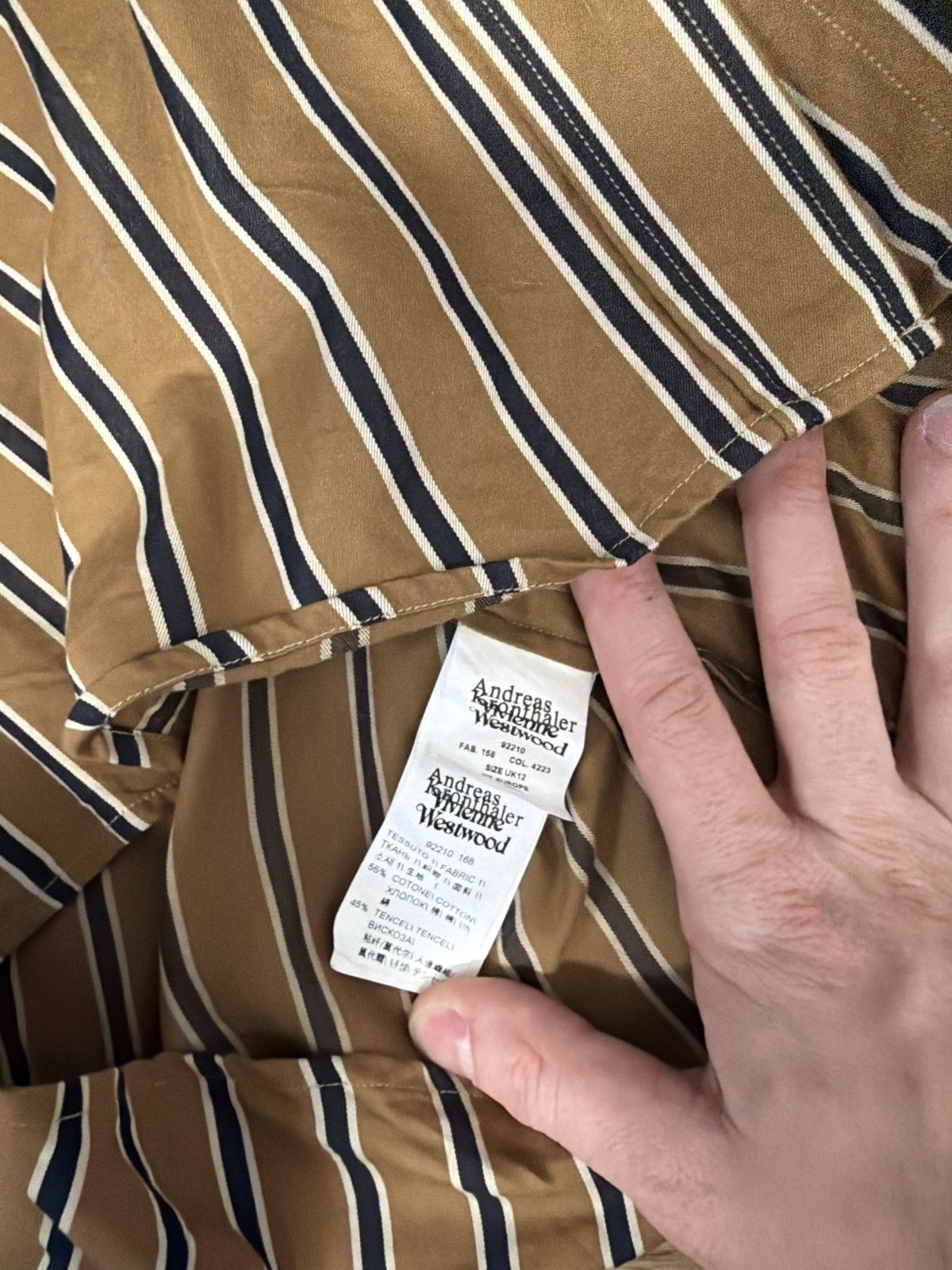 Vivienne Westwood Vivienne Westwood Striped Blouse w Exaggerated Cuffs/Neck Size M / US 6-8 / IT 42-44 - 5 Thumbnail
