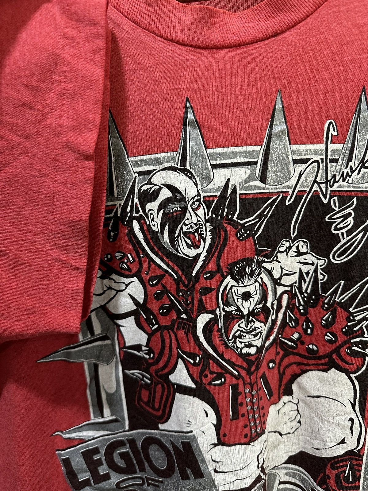 Vintage Vintage 90s Legion Of Doom Wrestling Faded Tee Size US M / EU 48-50 / 2 - 6 Thumbnail