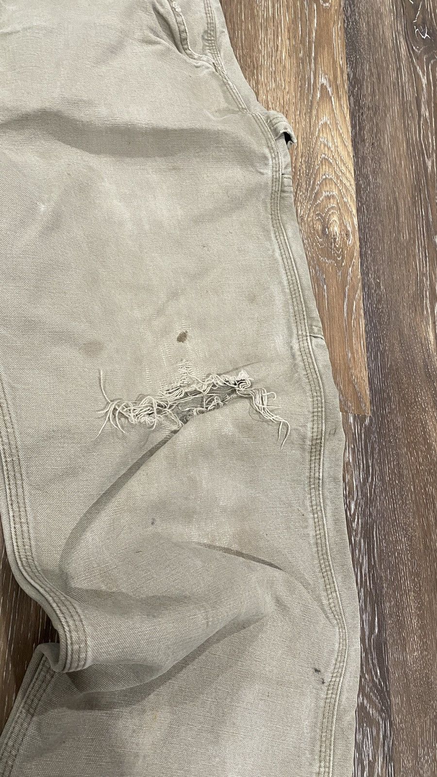 Carhartt × Vintage Cream Carhartt Vintage Carpenter Pants Size US 32 / EU 48 - 4 Thumbnail