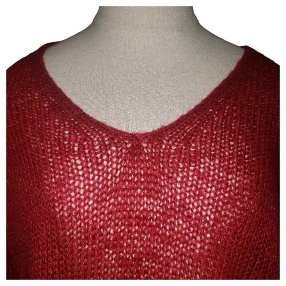 Designer CT1732 Wooden Ships Red Light weight Crew Neck Sweater XS Size XS / US 0-2 / IT 36-38 - 2 Thumbnail