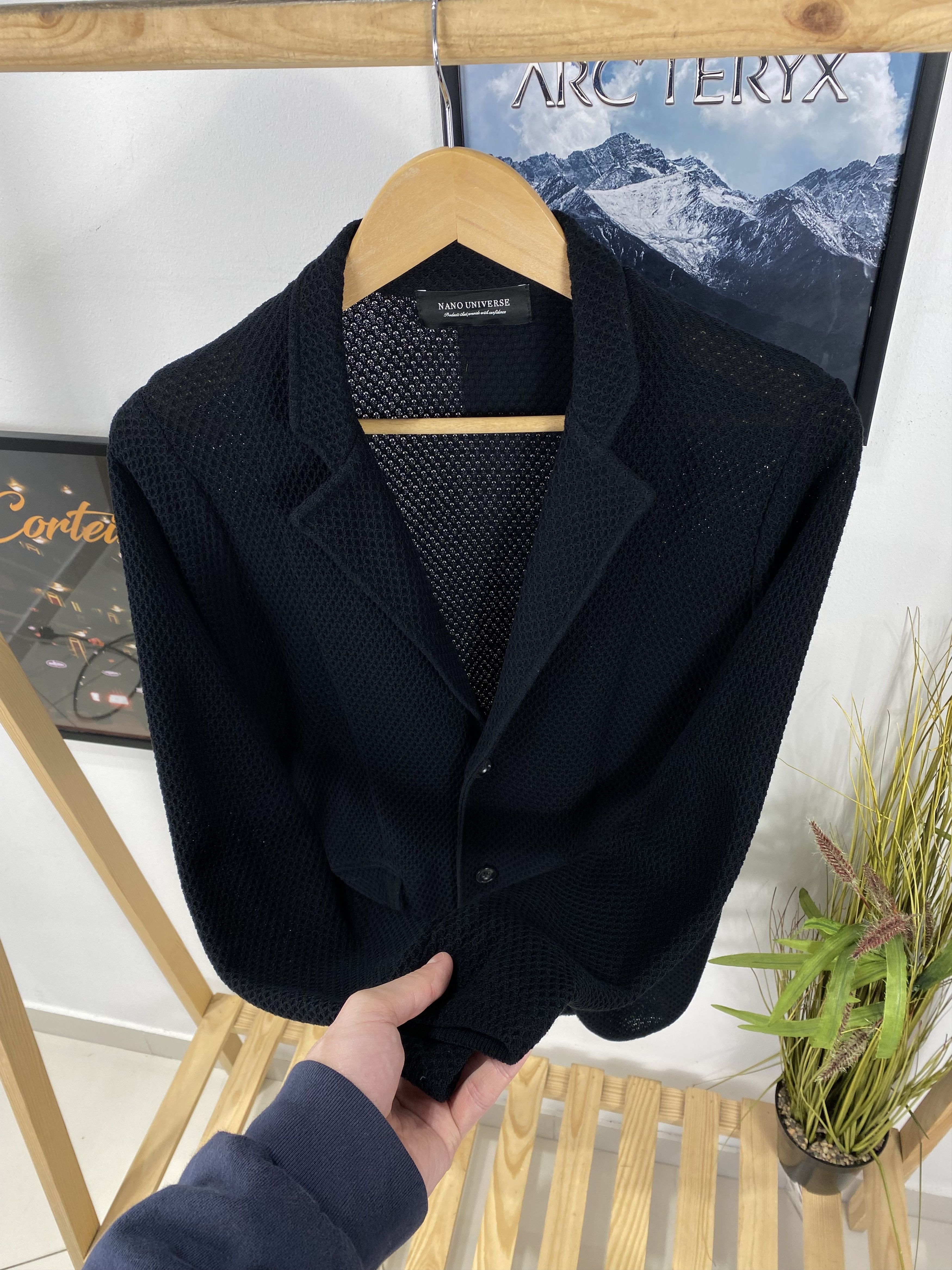 Japanese Brand Rare Nano Universe Total Pattern Knit Tailored Jacket Size US M / EU 48-50 / 2 - 5 Thumbnail