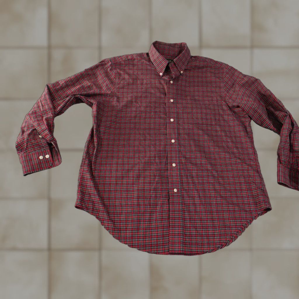 Ralph Lauren Ralph Lauren Shirt Mens 16.5 Red Button Up Classic Fit Pony Logo Non Iron Dress Shirt Long Sleeve Button-Down Collar Mens Texas? Size US XL / EU 56 / 4 - 1 Thumbnail