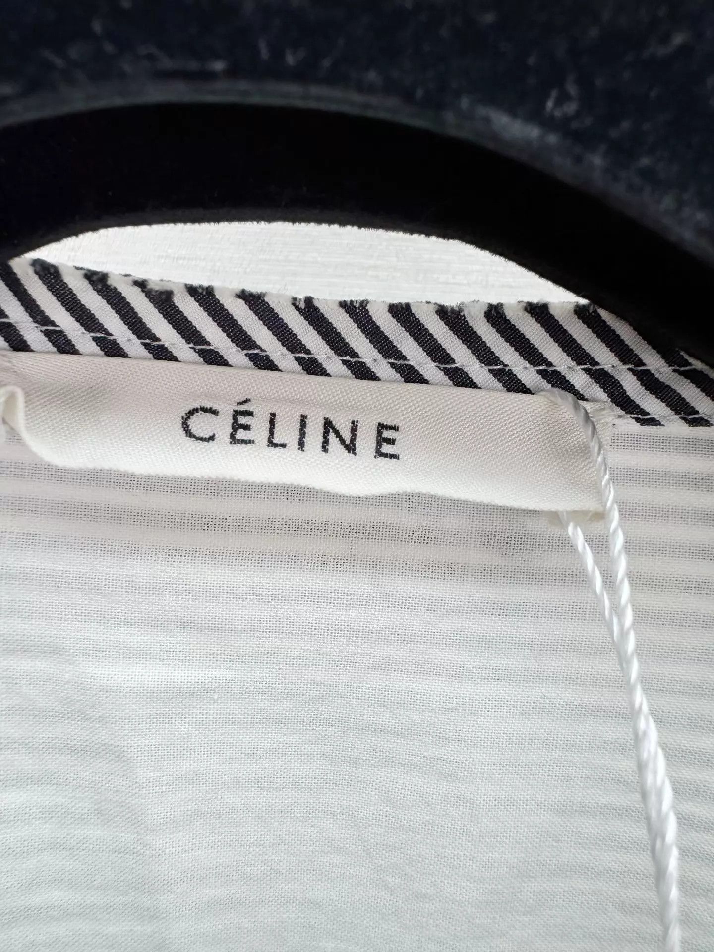 Celine Old Celine Striped Shirt 38 (worn 2x, like new) Size XS / US 0-2 / IT 36-38 - 3 Thumbnail