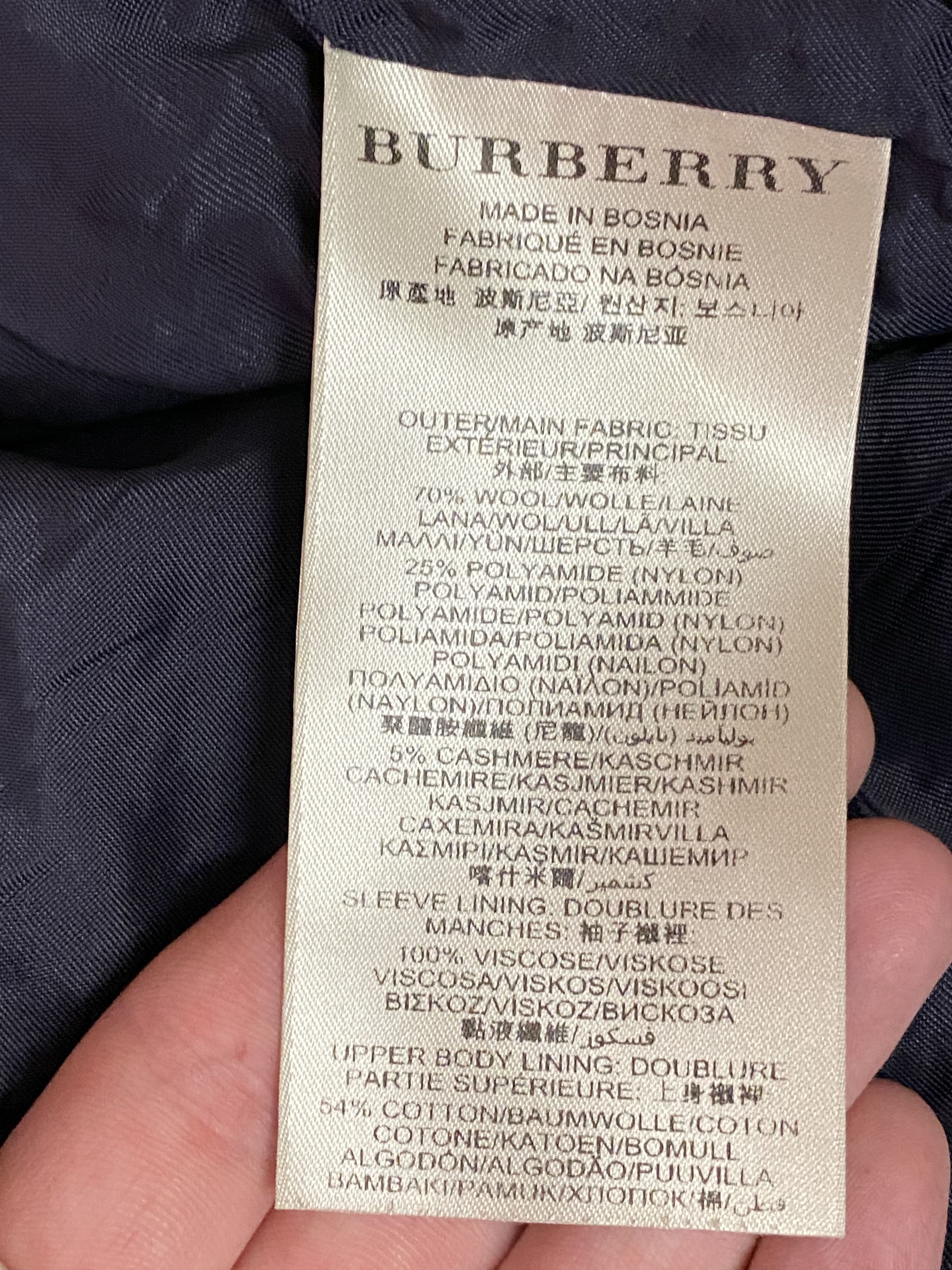 Burberry Burberry Brit Vintage Women's Short Coat - US 8 Wool Jacket Size M / US 6-8 / IT 42-44 - 8 Thumbnail
