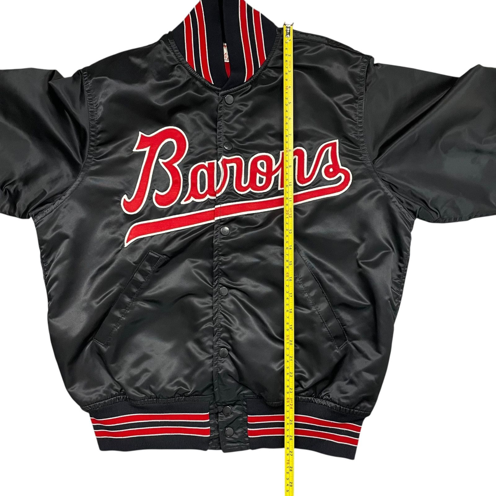 Vintage RARE 90s MILB BIRMINGHAM BARONS WILSON SATIN BOMBER 42 Size US L / EU 52-54 / 3 - 7 Thumbnail