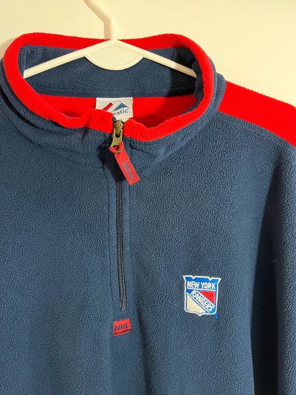 Majestic × NHL × Vintage Polar Half Zip Majestic New York Rangers NHL Size US XL / EU 56 / 4 - 3 Thumbnail