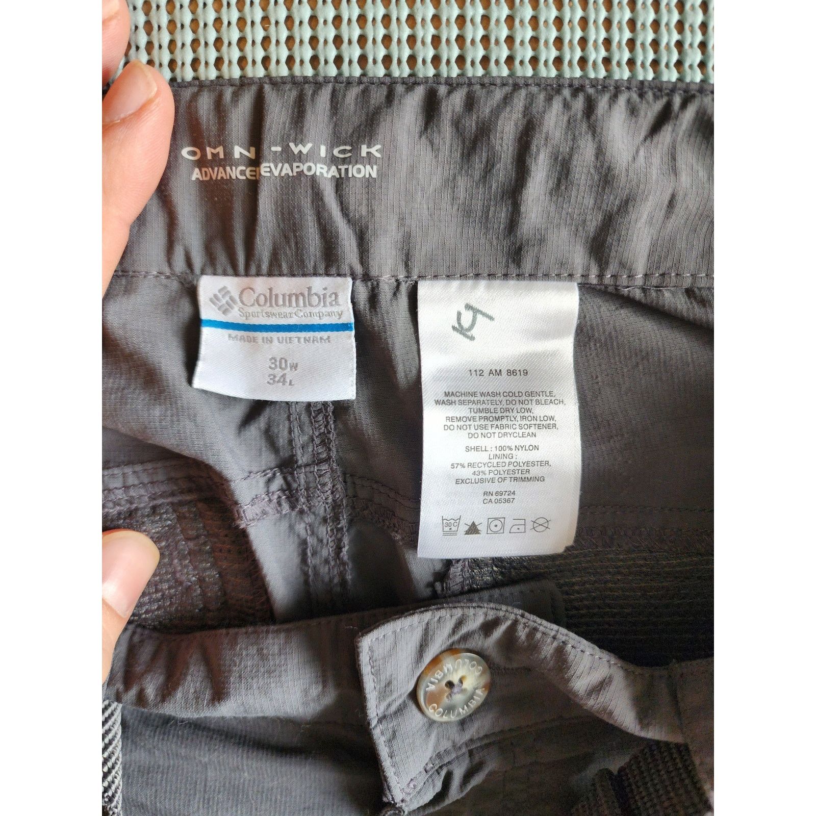 Columbia Columbia Men's 30x34 Gray Cargo Pants Convertible Size US 30 / EU 46 - 3 Thumbnail