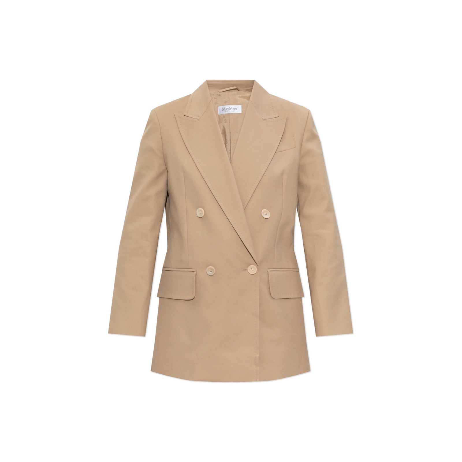 Max Mara MAX MARA Suez Olimpia Double Breasted Sand Cotton Blazer Jac Size M / US 6-8 / IT 42-44 - 1 Preview
