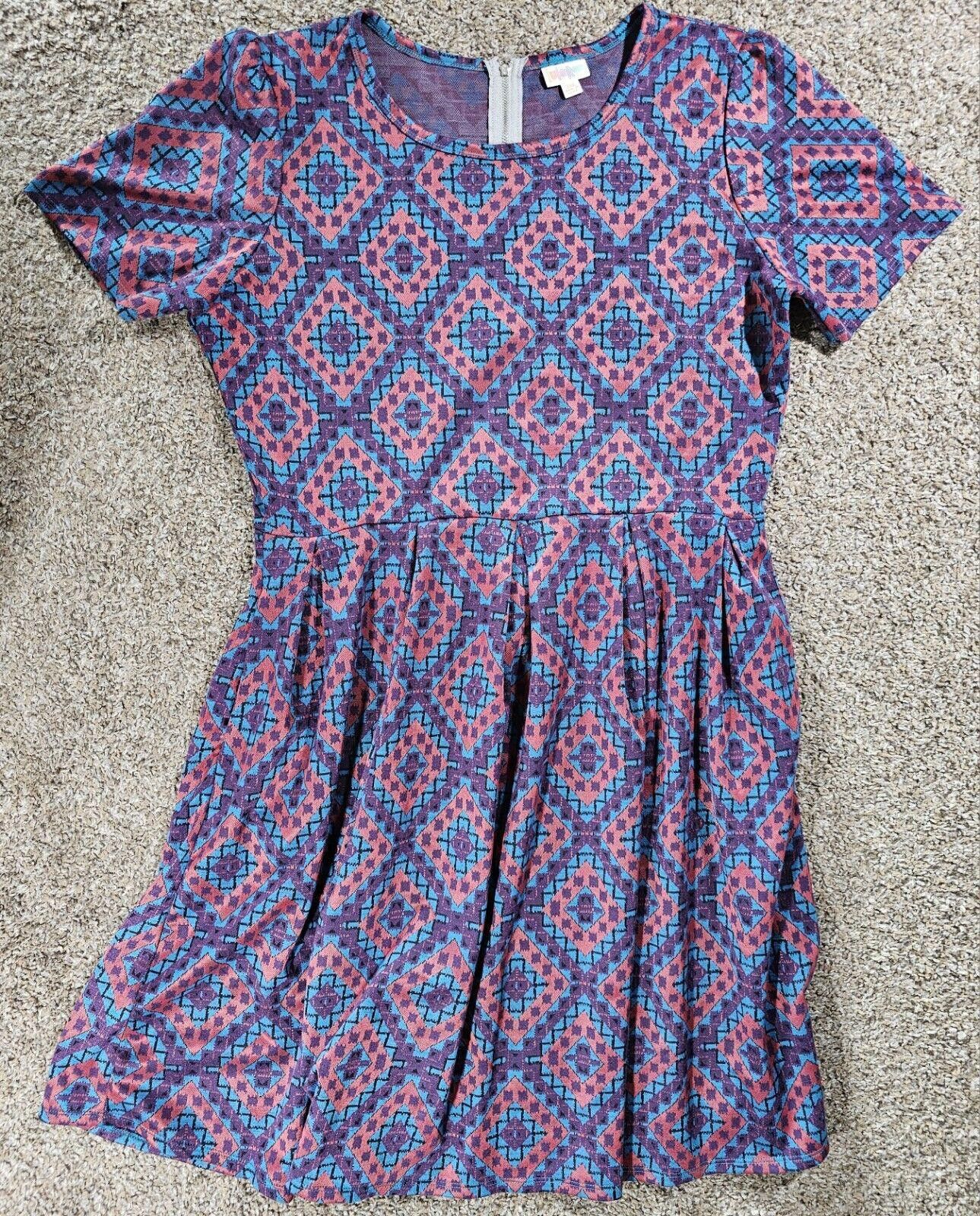 Designer LuLaRoe Size 3XL Multi Colored Patterned Dress Size 3XL / US 20-22 - 1 Thumbnail