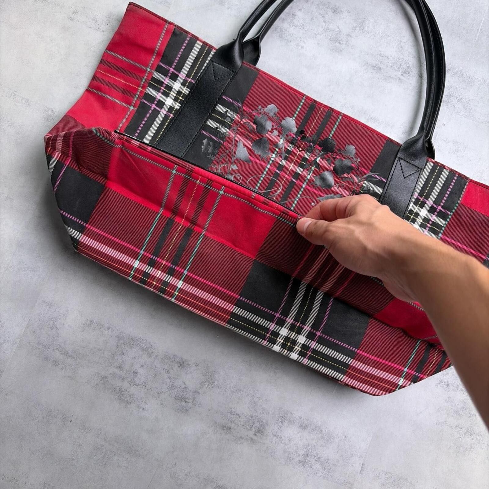 Other Y2K Red Victoria’s Secret Grunge Plaid Tote Bag Size ONE SIZE - 3 Thumbnail