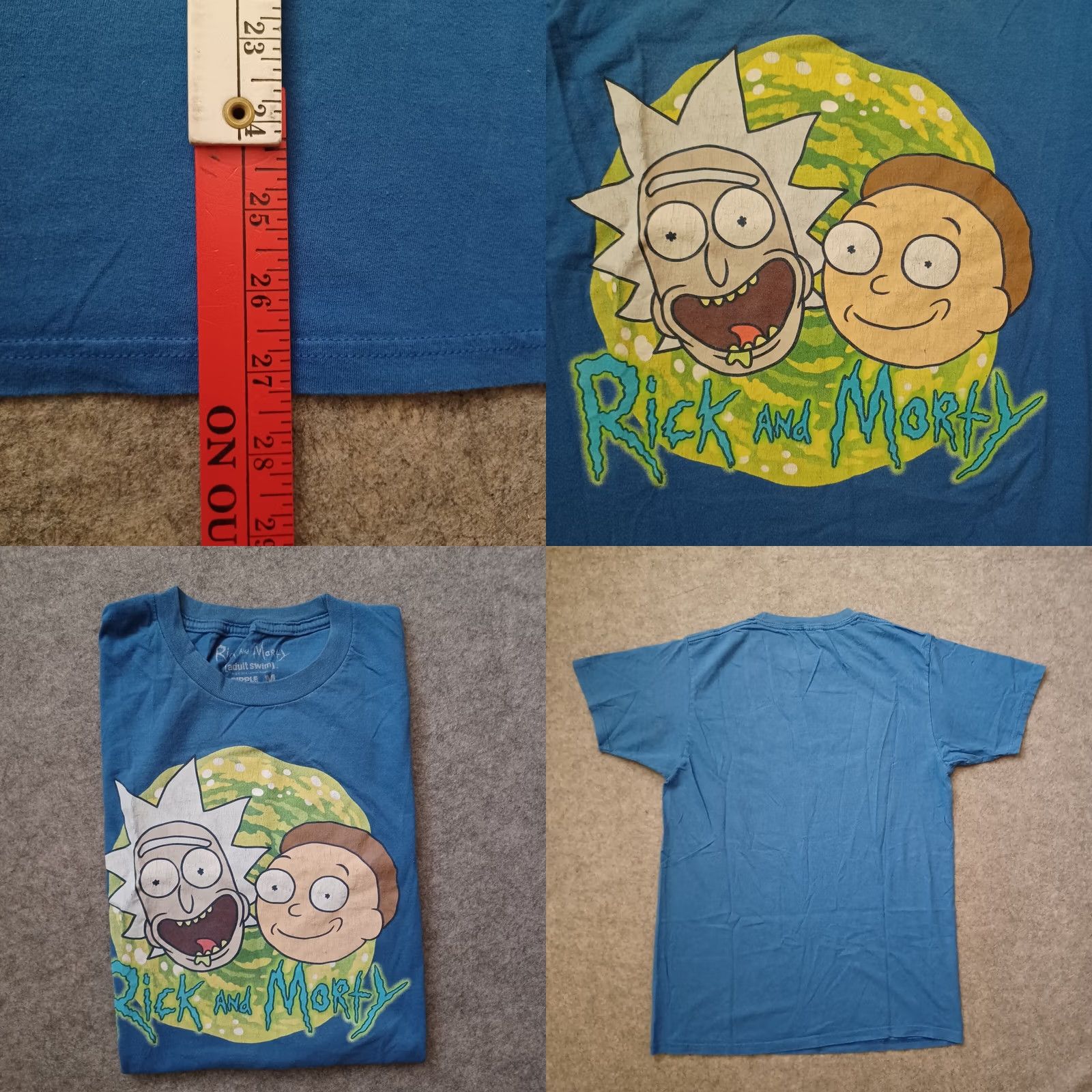 Ripple Junction Rick and Morty T Shirt Mens Medium Blue Cartoon Ripple Junction Short Sleeve Shirt Size US M / EU 48-50 / 2 - 8 Thumbnail