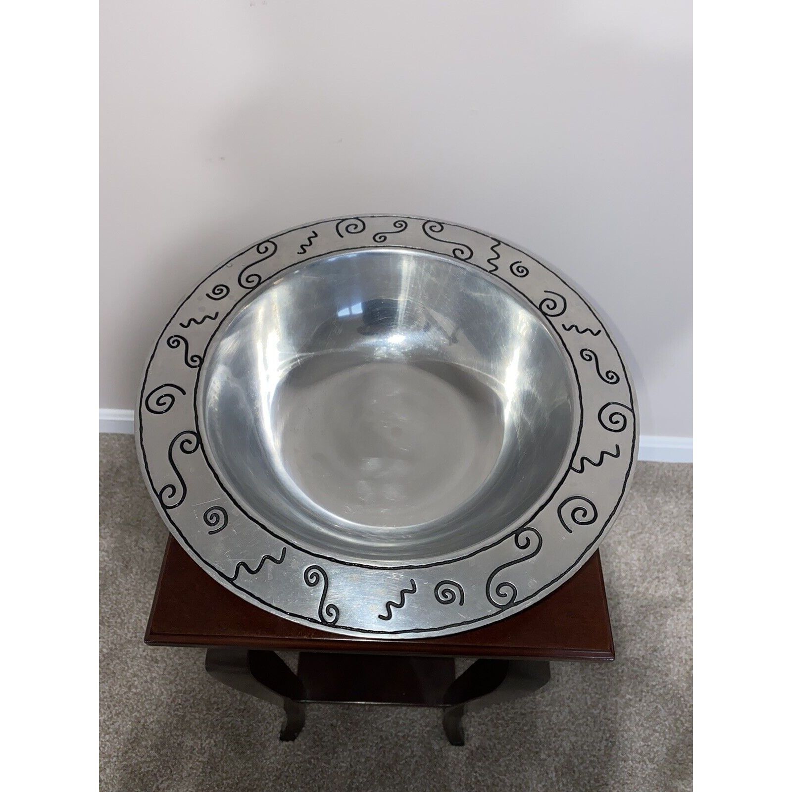 Other Vintage Wilton Armetale Large 13” Serving Bowl With Design P Size ONE SIZE - 1 Thumbnail