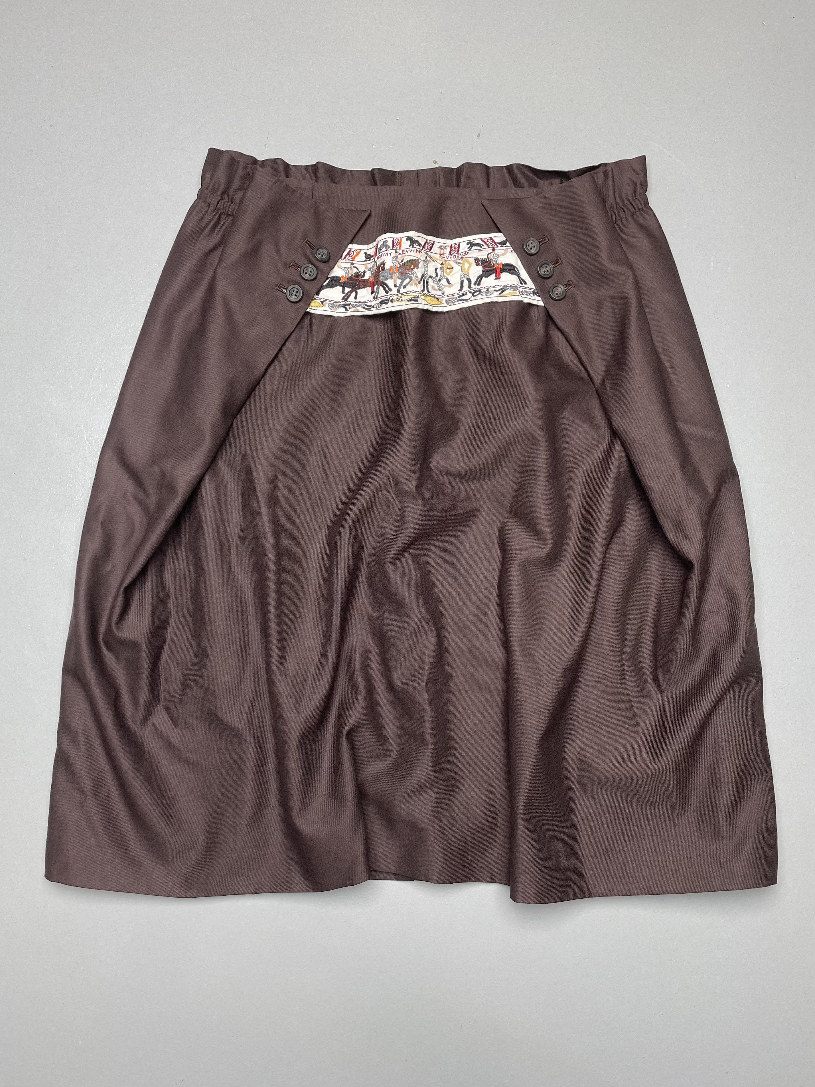 Bernhard Willhelm sample Bernhard Willhelm A/W 2001 embroidered wool skirt Size 28" / US 6 / IT 42 - 4 Thumbnail