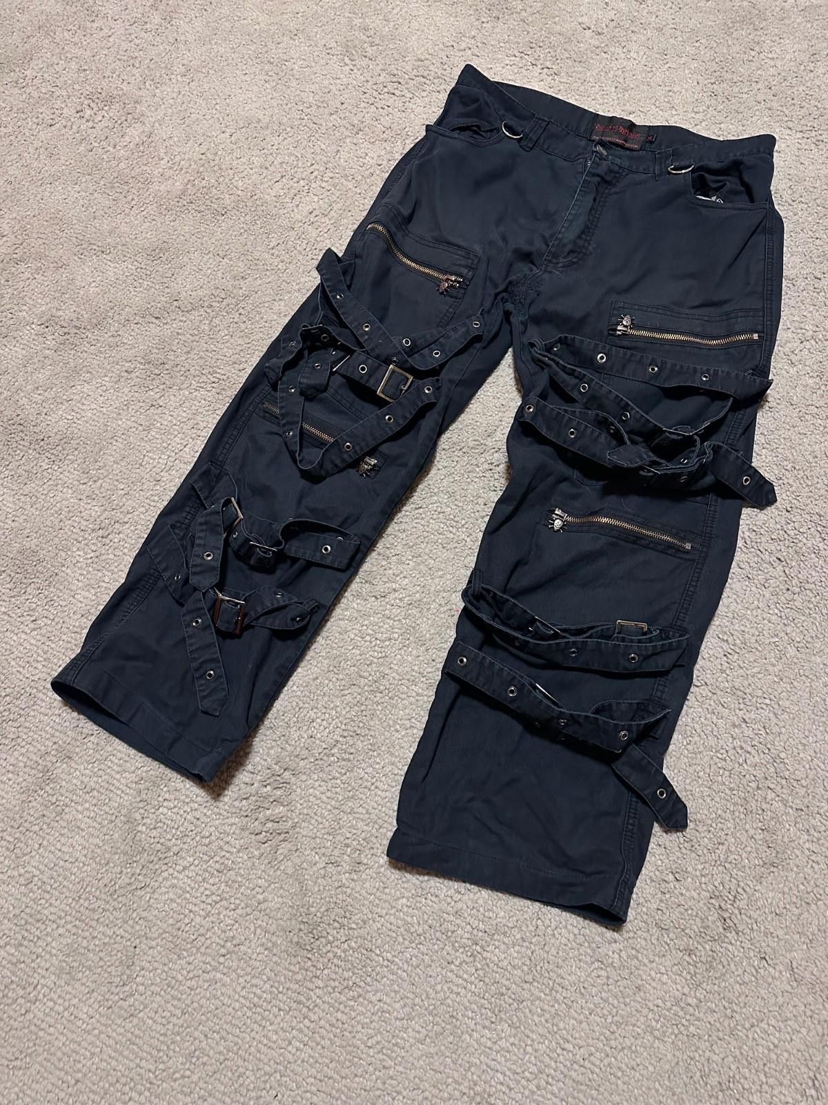 Other Vintage Queen Of Darkness Punk Bondage Cargo Pants Sz 34 Size US 34 / EU 50 - 2 Thumbnail