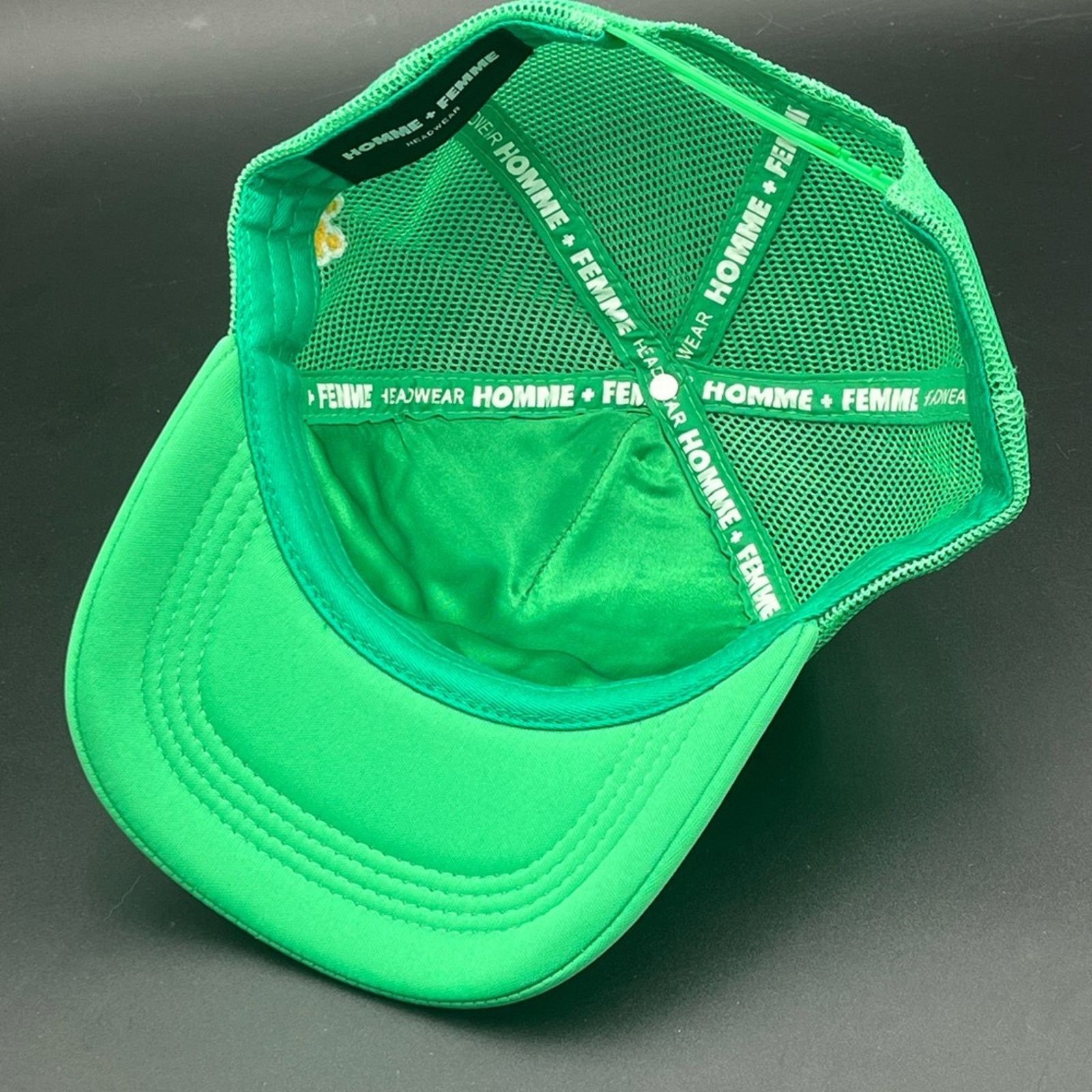 Homme + Femme La Homme Femme Green Trucker Hat Fake Love Rich Sex Fast Money Size ONE SIZE - 3 Thumbnail