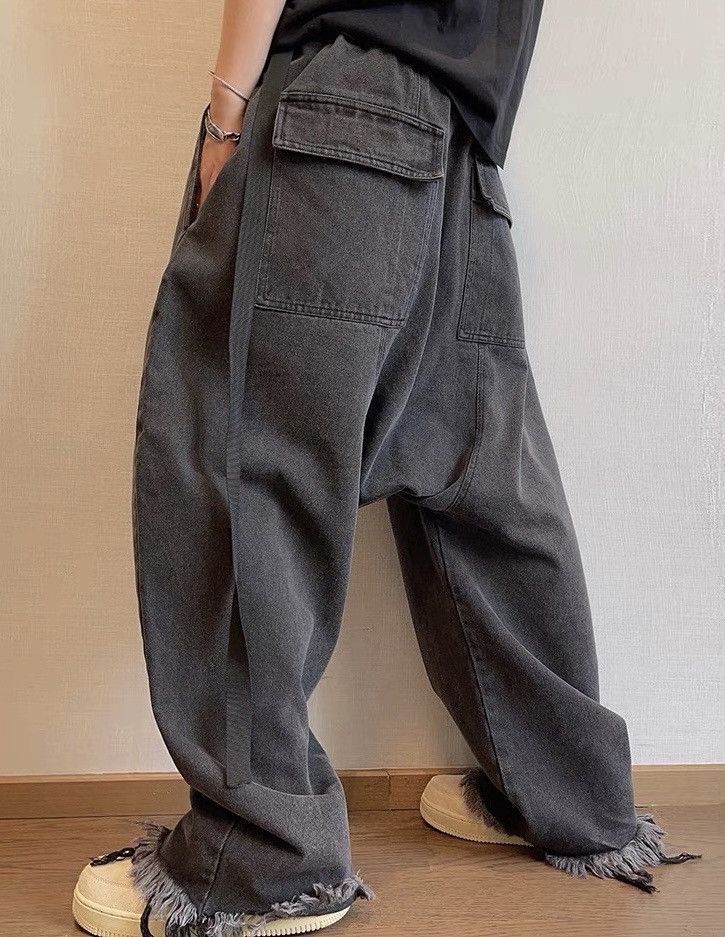 Japanese Brand × Vintage Fashion y2k retro washed frayed hem baggy jeans pants Size US 30 / EU 46 - 5 Thumbnail