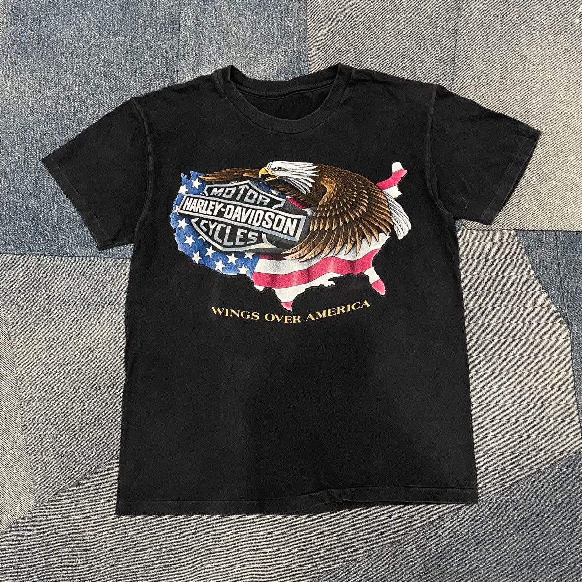 Harley Davidson × Vintage CRAZY Vintage 90s Single-Stich Harley Davidson Tee Size US M / EU 48-50 / 2 - 1 Thumbnail