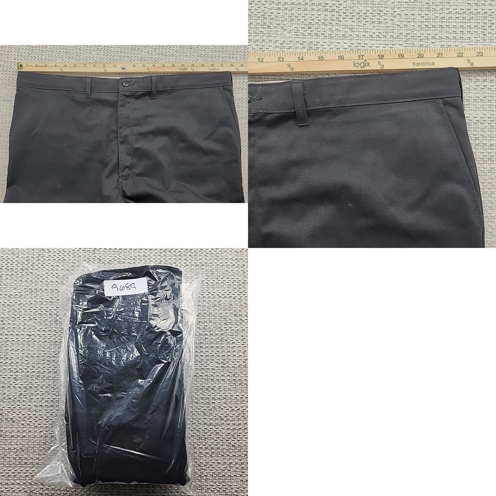Dickies Dickies Uniform Work Pants Mens 44 UU Black Flat Front Straight Leg 44x32 Size US 44 / EU 60 - 8 Thumbnail