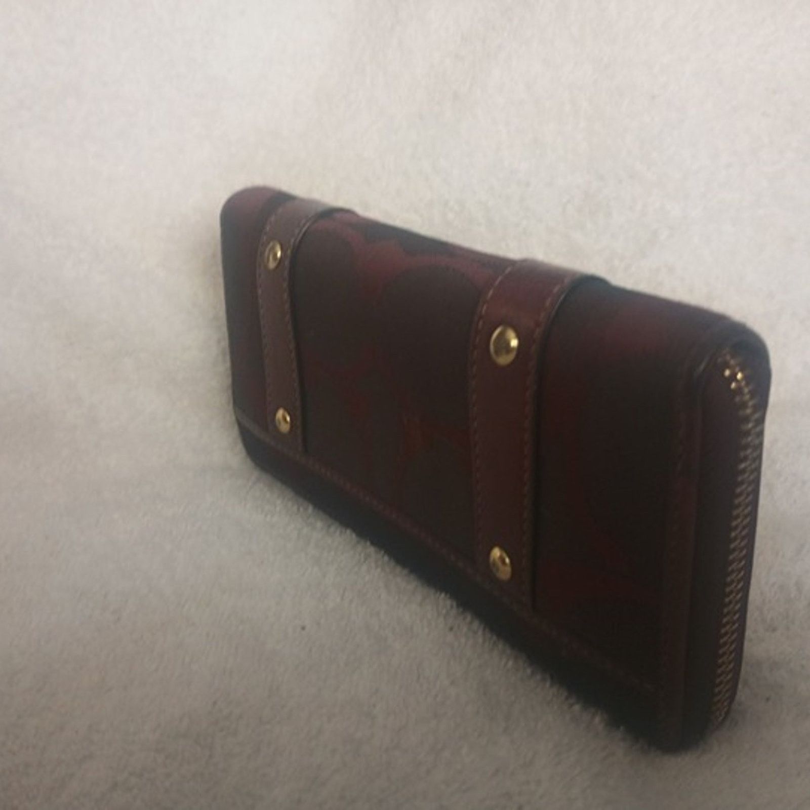 Coach COACH Carrige Zoe Signature Leather double Buckle ZIP Wallet Size ONE SIZE - 2 Thumbnail