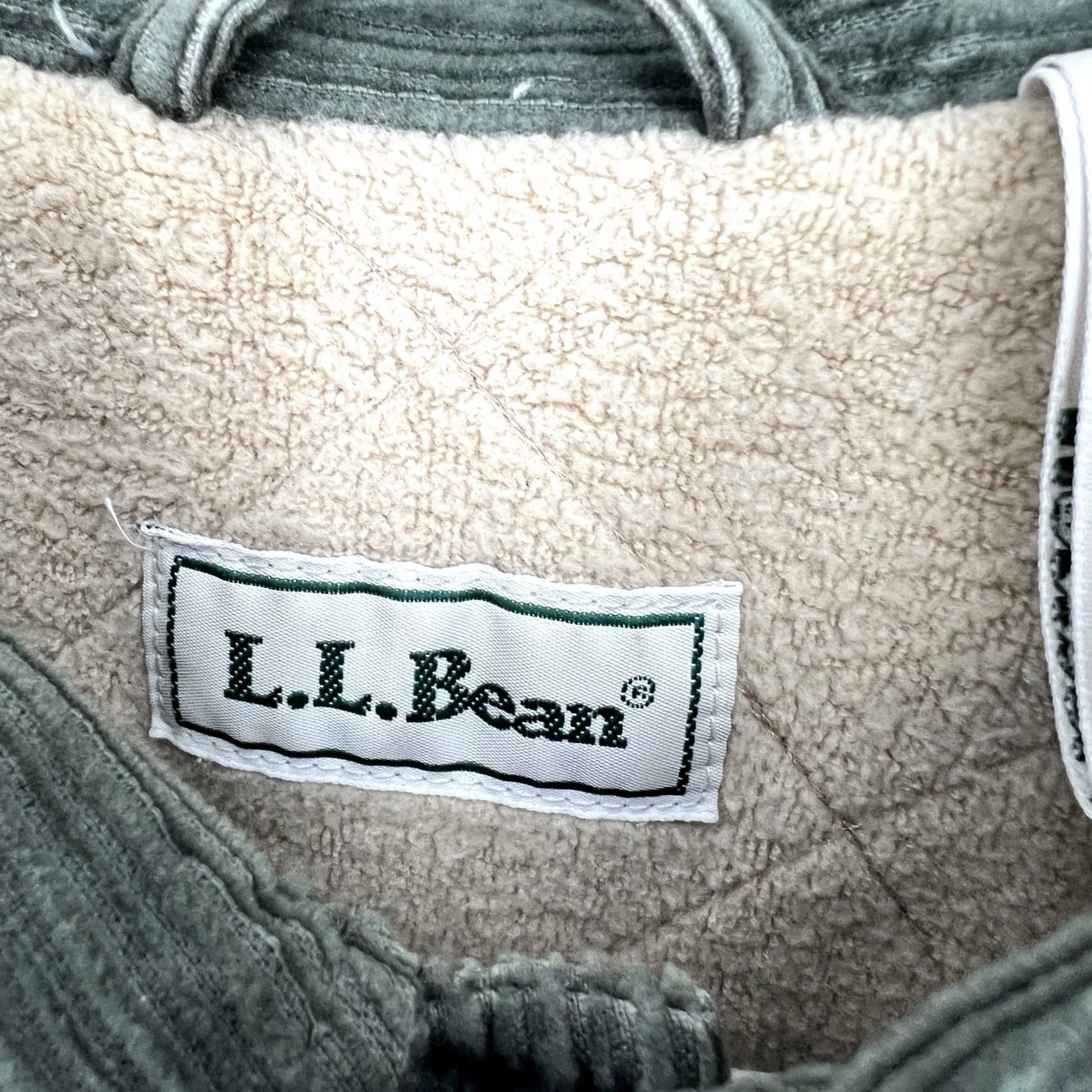 Vintage VINTAGE L.L. Bean Jacket Shirt Corduroy Fleece Lined Sherpa Green XL Mens Size US XL / EU 56 / 4 - 2 Thumbnail