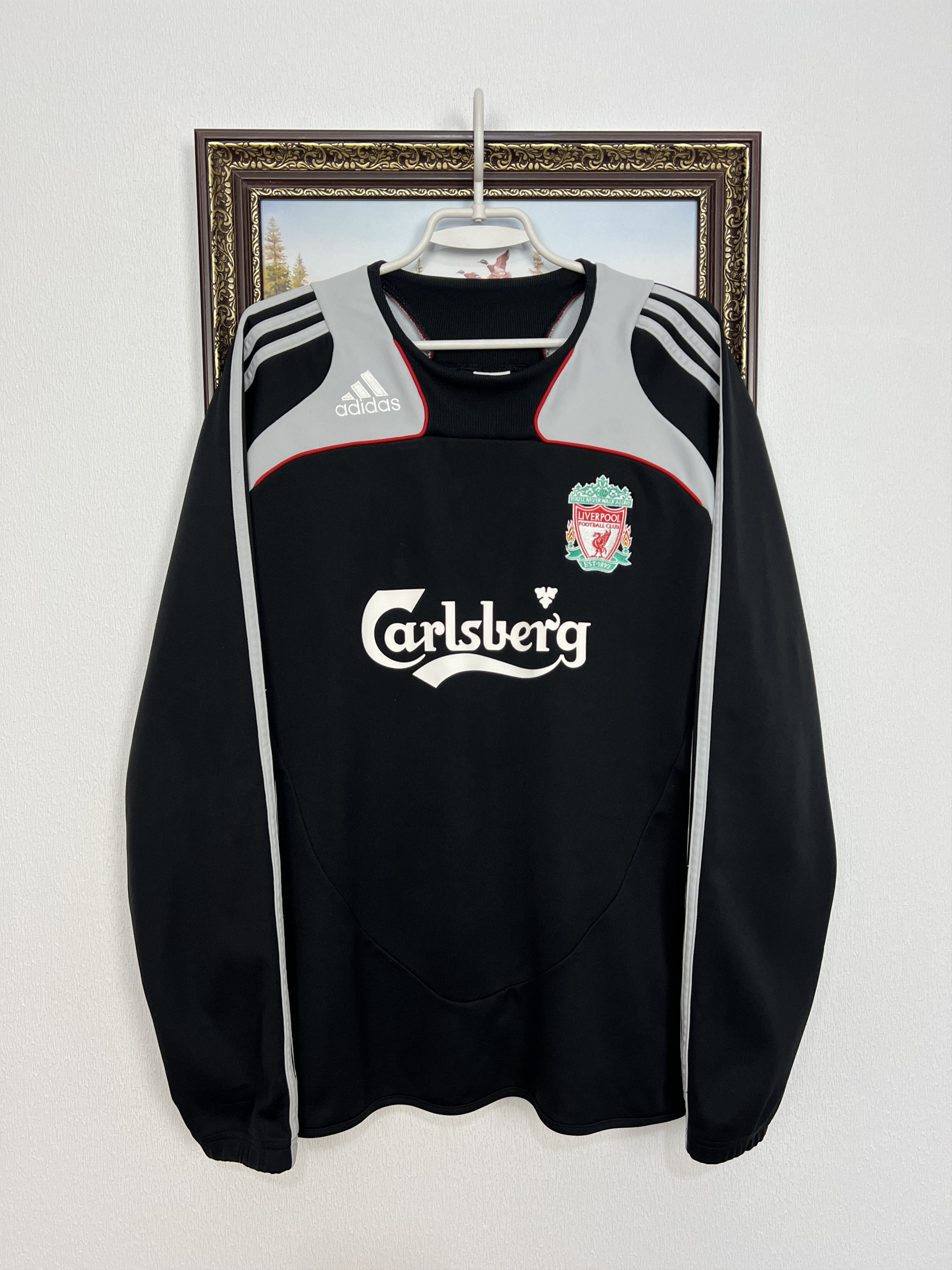 Adidas Liverpool Football Sweatshirt Soccer Track Top Crewneck Size US L / EU 52-54 / 3 - 1 Thumbnail