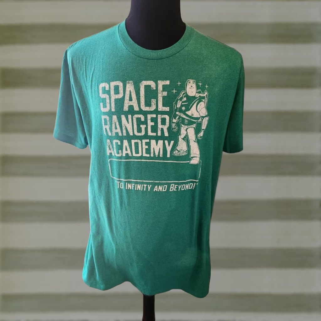 Disney Disney Pixar Toy Story Buzz Lightyear Space Ranger Academy T Shirt XL Adult Green Graphic Tee Mens Size US XL / EU 56 / 4 - 1 Thumbnail