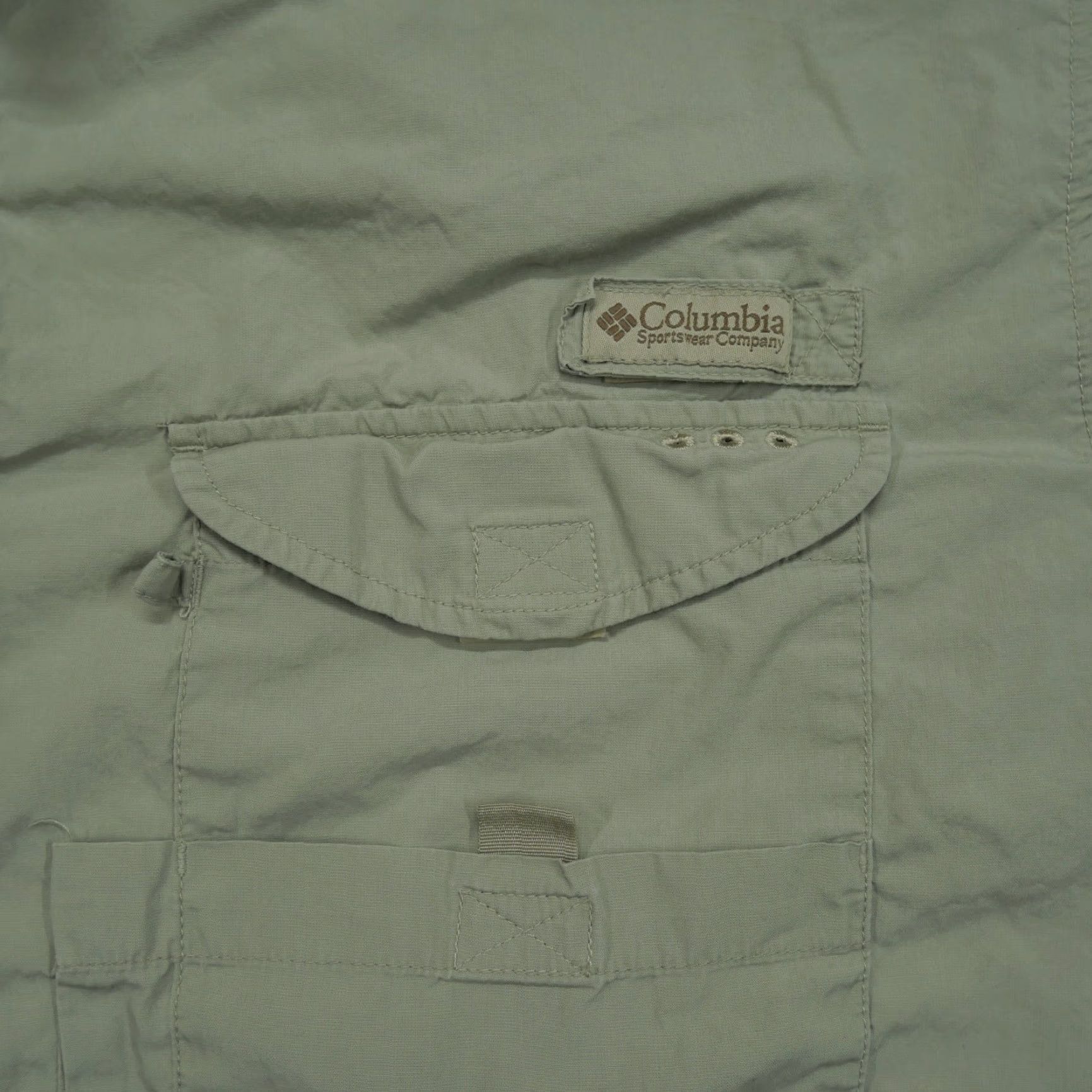 Vintage VINTAGE Columbia Shirt Mens L Tan Beige Button-Up Collared Short Sleeve Outdoor 90s Y2K Size US L / EU 52-54 / 3 - 2 Thumbnail