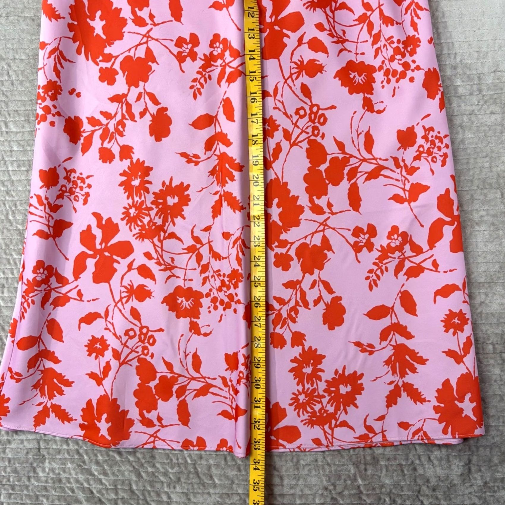 Outerknown Outerknown Skirt A-Line Midi Floral Elastic Waist Multicolor Lavender Pink 33in Womens M Size 32" / US 10 / IT 46 - 2 Thumbnail