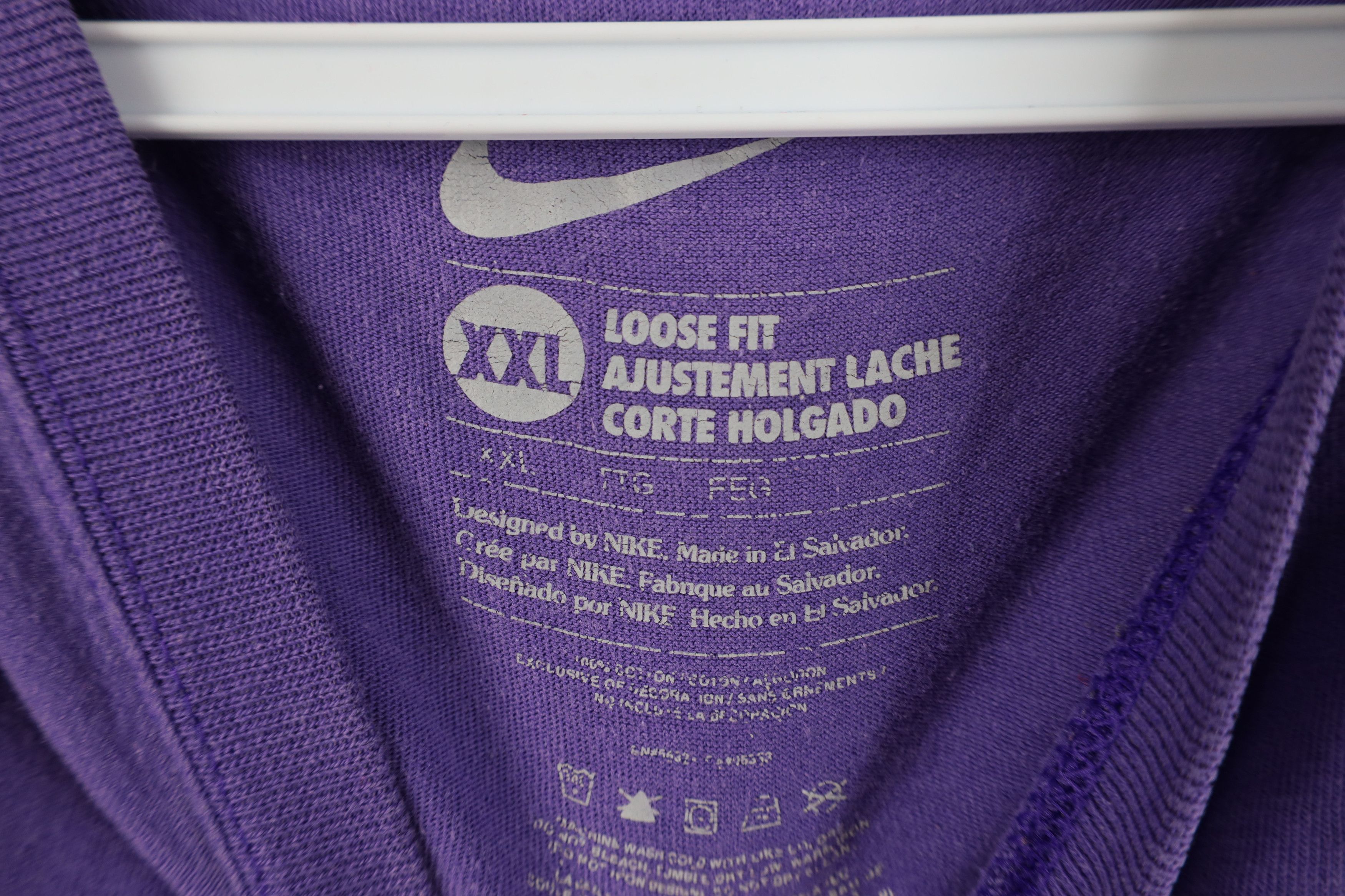 Nike Vintage Nike Scott Mini Swoosh Short Sleeve T-Shirt Purple Size US XXL / EU 58 / 5 - 8 Thumbnail