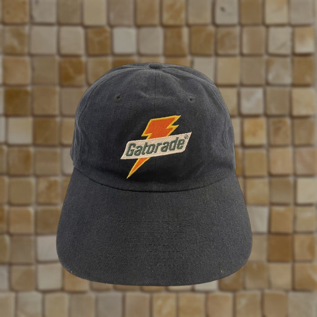 Vintage VINTAGE Gatorade 90s Sports Hat Adult Black Cotton Snap Buckle Adjustable Unbranded Size ONE SIZE - 1 Thumbnail