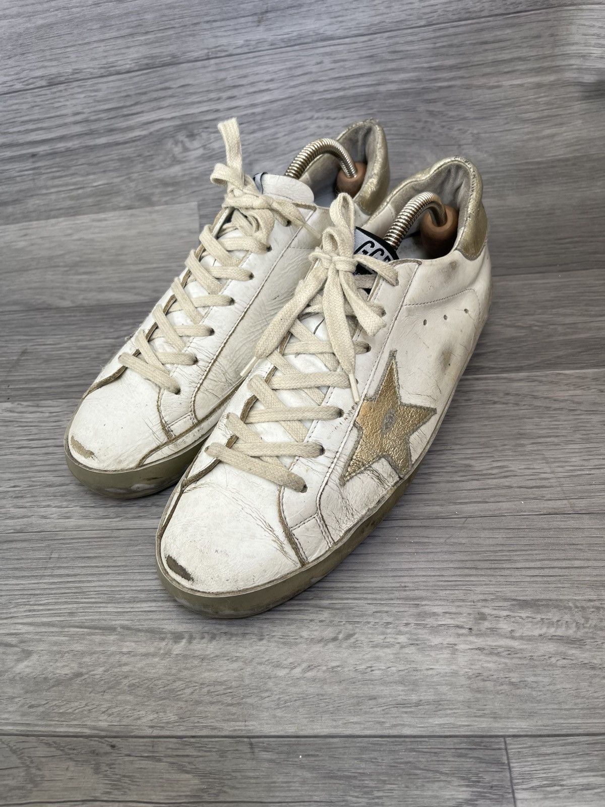 Golden Goose Golden goose superstar white leather distressed sneakers Size US 8 / EU 41 - 1 Thumbnail