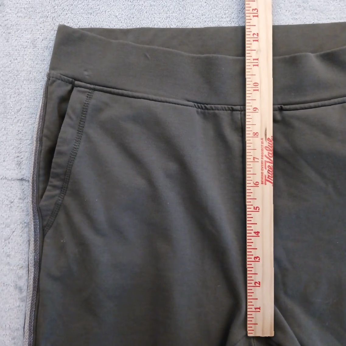 Vintage Chico's Zenergy Ankle Pants Womens 8 Gray Tuxedo Stripe Pull On Elastic Pocket Straight 27.5in Inseam Mens Womens Girls Size 30" / US 8 / IT 44 - 4 Thumbnail