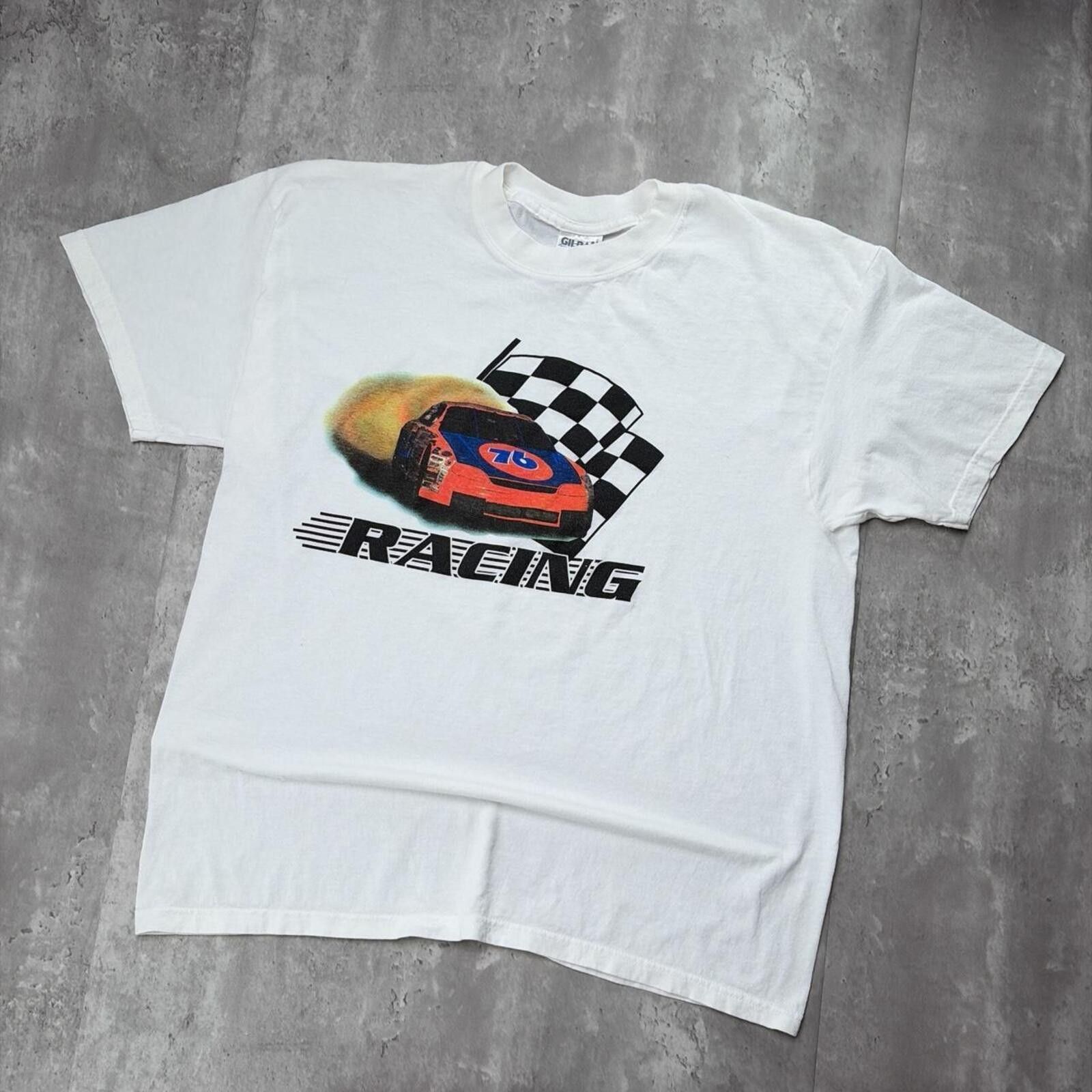 NASCAR Vintage White Nascar Racing T-Shirt Size US XL / EU 56 / 4 - 2 Thumbnail